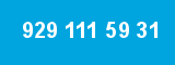 929 111 59 31 929 111 59 31